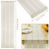 2Pcs Macrame Table Runner, 30x180cm Beige Boho Rustic Table Runner