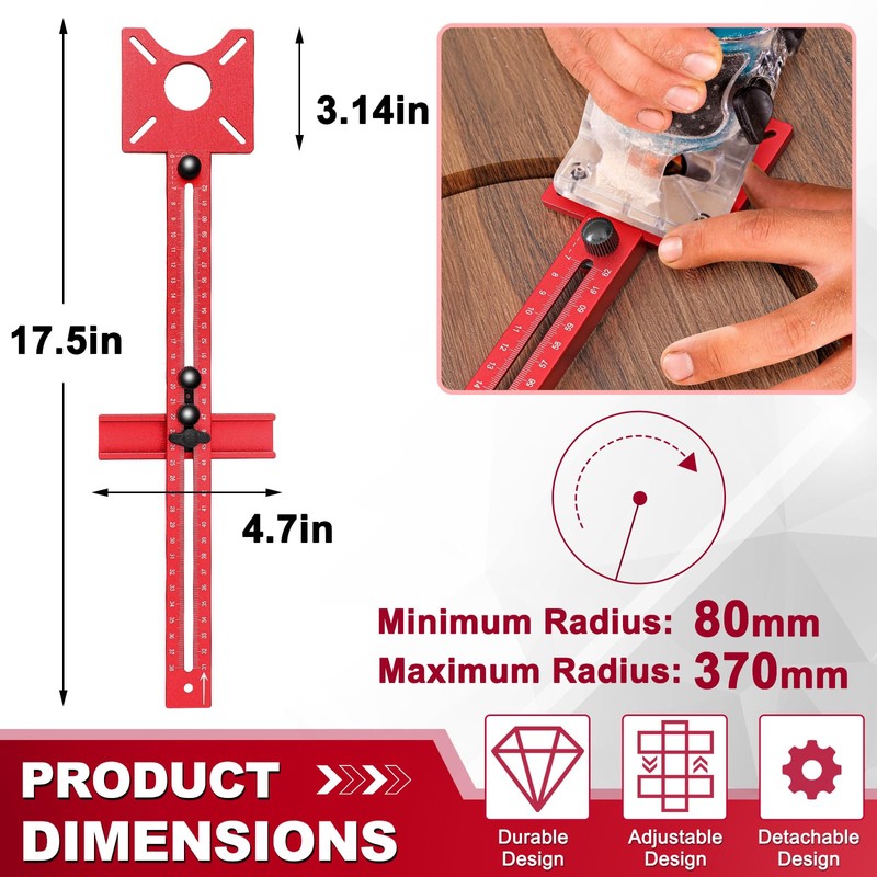 MorningRo 4 in 1 Router Milling Groove Bracket Aluminum Alloy