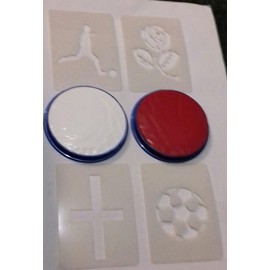 English face painting set inc stencils & face paint 6 Nations rugby England Football english Internationals