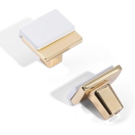 White 20 Pack White & Gold Cabinet Pulls 2 Tone Cabinet Handles Cupboard dresser Knobs