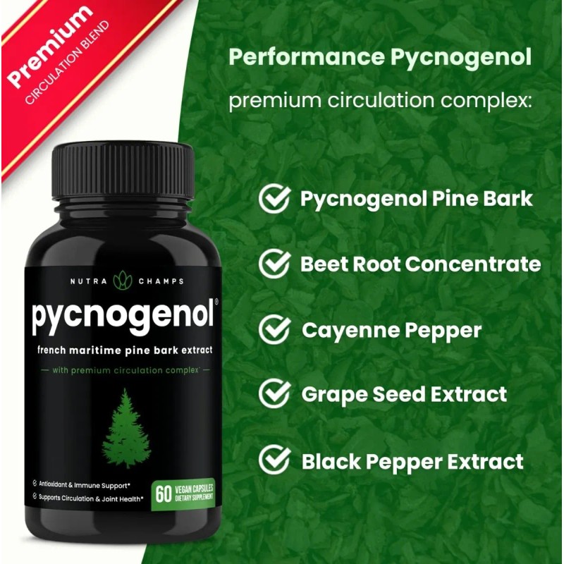 Nutrachamps Suplemento Picnogenol Para Circulación 60 Caps