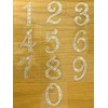 CraftbuddyUS 2 x"6" Self Adhesive Stick on Clear Rhinestone Numbers