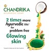 chandrika oval, 4 soaps, 3 of 125 grams and 1