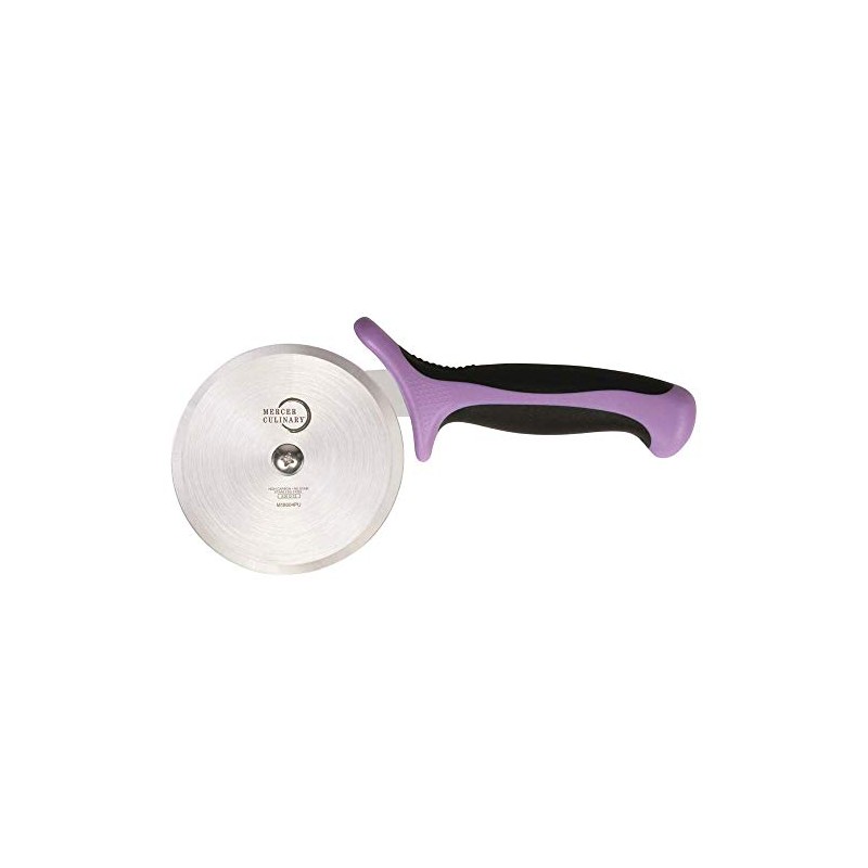 Mercer Culinary Millennia Pizza Cutter with Purple Handle, 4-Inch Wheel,