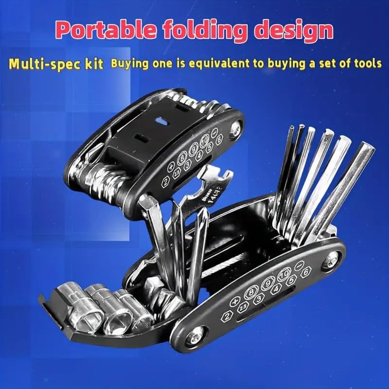 16-in-1 Folding Socket Wrench & Screwdriver Set - Portable, Multifunctional