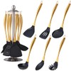 QOBIMOON Silicone Cooking Utensil Set, 6 pcs Silicone Cooking Kitchen