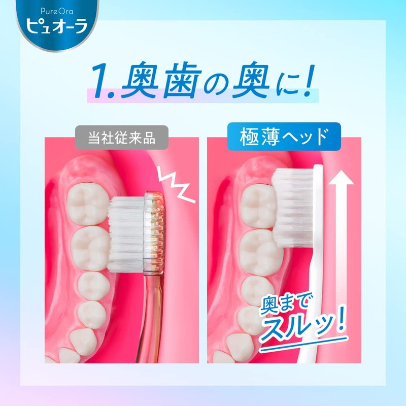 【まとめ買い】ピュオーラ 歯ブラシ コンパクト ふつう (※色は選べません) セット 3本セット