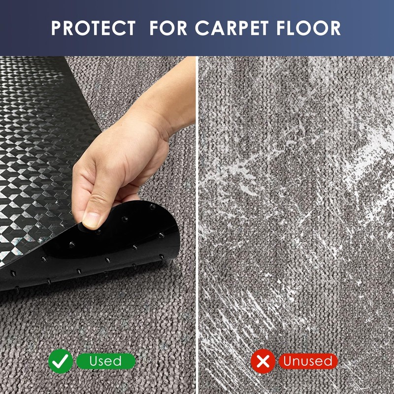 Vicwe Office Chair Mat for Carpet, 55"x36" Anti-Slip Waterproof Floor