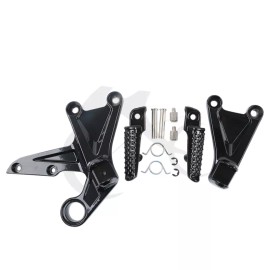 TCMT Front Rider Foot Pegs Footrests Bracket Fit For Honda CBR1000RR 2008-2016 Black