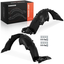 A-Premium Pair Front Inner Fenders Liner Splash Shield Set with Clips - Compatible with Honda Civic 2019 2020, Sedan/Coupe - Factory Fresh (PE), Not Refurbished or Recycled