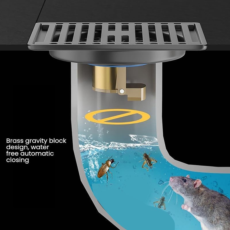Toilet Floor Drain, Deodorising Core, Quick Drain Shower Floor Drain,
