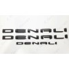 GMC 3pc Matte Black Door Rear DENALI Emblems Letters 2021-2023