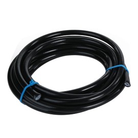 AC PERFORMANCE -3 AN Teflon PTFE Hose Stainless Steel Braided Black PVC Coated Cover Brake Hose for Brake, Power steering, Nitrous, Fuel and Hydraulic (20 feet, 1/8" ID)