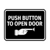 Classic Framed Push Button to Open Door (Finger Pointing Right)