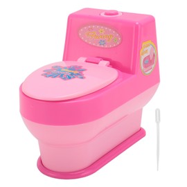 Mini Toilet Toy Miniature Electric Bathroom Toilet Toy Good Simulation Fun Playing for Kids Children