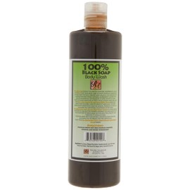 RA COSMETICS 100% Black Soap Body Wash Mango Scent 13 Fl Oz