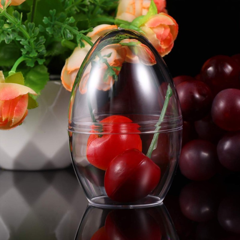 Ipetboom Clear Easter Eggs: 8pcs Clear Plastic Eggs Fillable, Candy