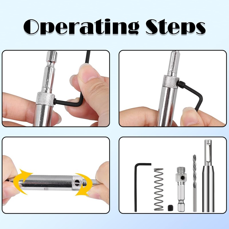 ZSRVAJ 4 Pcs Self Centering Drill Bit, Hinge Hardware Pilot
