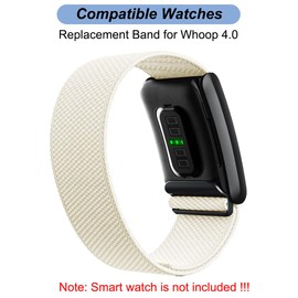 Emilydeals Replacement Bands for Whoop 4.0 - Nylon Knit Watch Strap Wristband, Comfortable and Durable Fitness & Activity Tracker Accessories (Starlight)