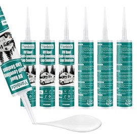 RV Silicone Sealant - RV Roof & Caulking White, Self-Leveling Lap Sealant (6 Pack) - Waterproof Sealing for Trailers, Motorhomes, Campers
