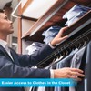 INFLATION 2 Pack Hanging Closet Rod 15-40 Inch Adjustable Width