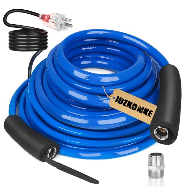 JDZKOMKE 25FT(15FT-100FT) Heated RV Water Hose - Freeze Protection Down