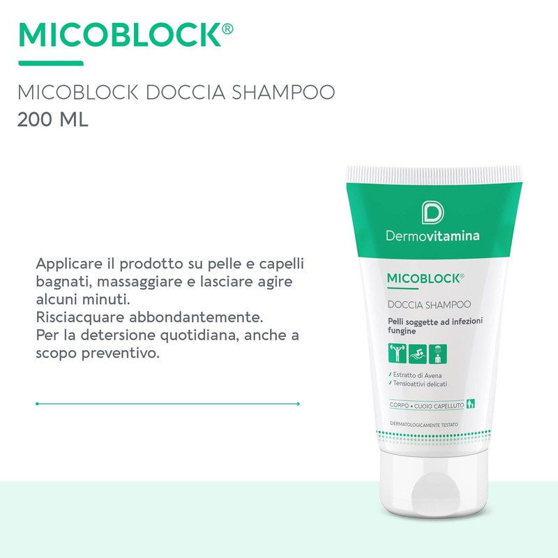 Dermovitamina - Micoblock Doccia Shampoo Antifungino 200ml - Infezioni