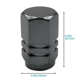 20Pcs Aluminum Tire Valve Stem Caps Set, Metal Car Dust Caps,Tyre Valve Dust Caps for Car Tyres Universal Tyre Valve Caps Hexagon Valve Covers for Motorbike, Trucks, Bike (black,silver)