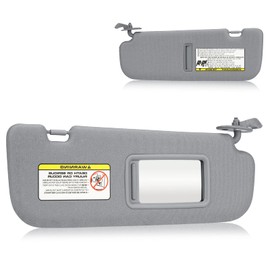 Right Passenger Side Sun Visor Without Light Fit for Hyundai Elantra 2011 2012 2013 2014 2015, Replace for 852203X000TX Gray