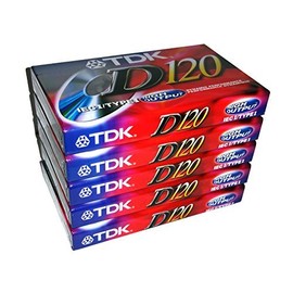 TDK Dynamic Performance D120 High Output IEC I / Type I - 5 Pack Audio Cassette Tapes