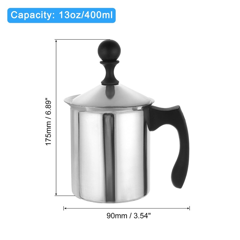 uxcell Manual Whipped Cream Dispenser, 13oz/400ml Stainless Steel Handheld DIY
