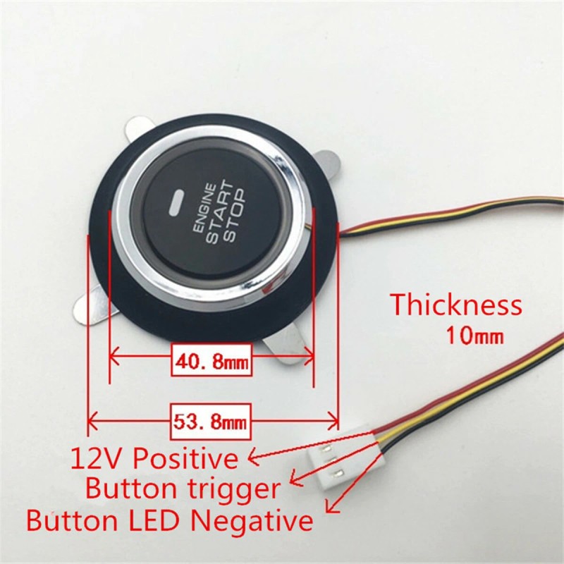BCSMMCAR LED Engine Ignition Start Push Button Switch Car Keyless