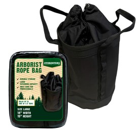 FORESTER Large Arborist Rope Bag - Bucket Style Storage Bag | Arborist Equipment | Tree Climbing Gear | Heavy Duty Nylon Gear Bag with Handles