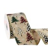 VATIN Christmas Ribbon, 10 Pack, 2.5 Inch Width, Natural Linen-Look