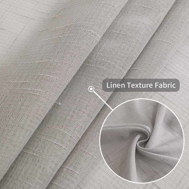 MIULEE Half Window Linen Sheer Curtain Valance Elegant Short Semitransparent