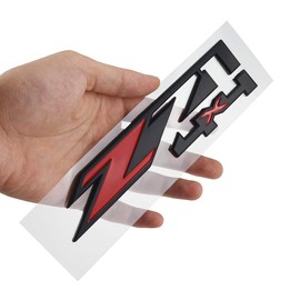 dgea Black Red Z71 4X4 Fender Front Door Emblem Nameplate fIT for GMC Sierra (1pcs Set)