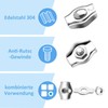 Pack of 25 Wire Rope Clips M2, Rope Clamp 7