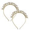 Happy Spring Birthday Headband, Set of 2 (Gold)