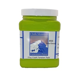 Chalk Style All-in-One Paint: Eco-friendly, matte finish for furniture, home decor, cabinets, and crafts. Low voc and odor. 32oz #33 Seas Green