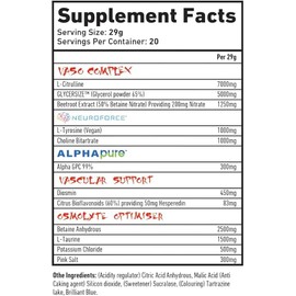 TWP Nutrition Platinum Series VARI V2, Non Stim Focus and Pump Pre Workout, 580g and 20 Servings, 4 Great Flavours (Sour Apple)