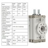 Rotary Pneumatic Air Cylinder 0 to 190 Degree Adjustable Aluminum