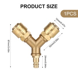 2-Way Compressed Air Distributor with Copper Couplings, Compressed Air Accessories, Compressed Air, Compressed Air Distributor, Compressor Accessories, 1/4 Inch Air Hose, Quick Coupling Distributor