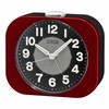 Seiko QHE206RLH Non Ticking Bedroom Alarm Clock, Metallic Red, 3.9
