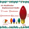 Egcol 25 Pack C9 Multicolor Replacement Bulbs, Incandescent E17 Intermediate