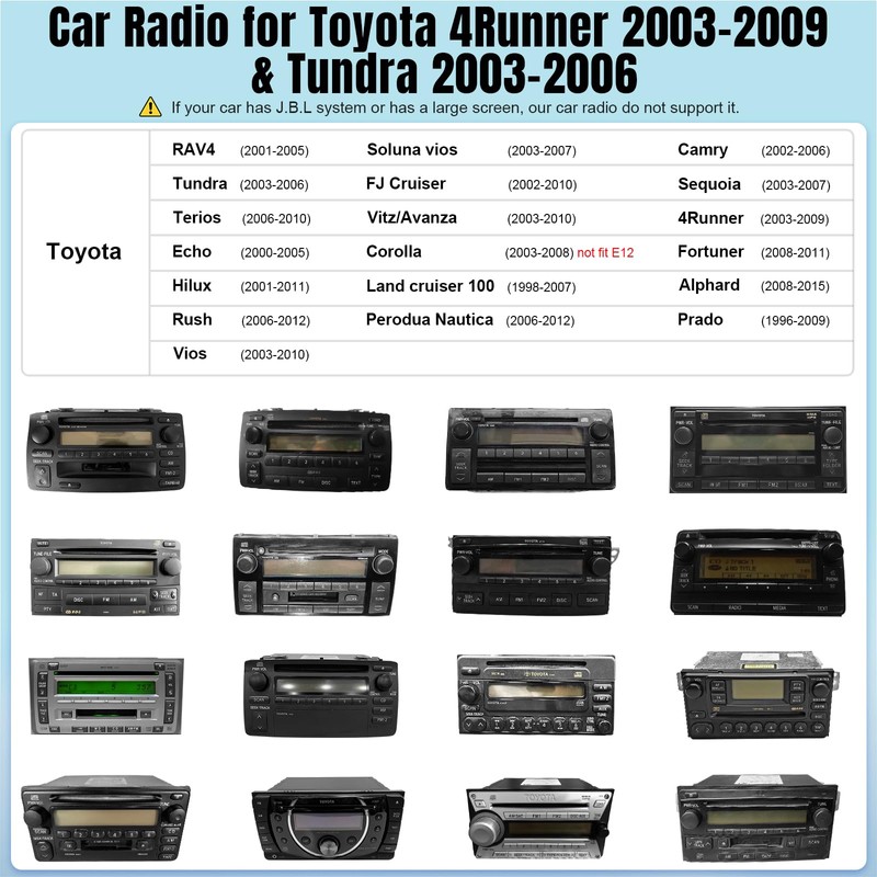 Leadfan Android Car Radio for Toyota 4Runner 2003-2009 Tundra 2003-2006