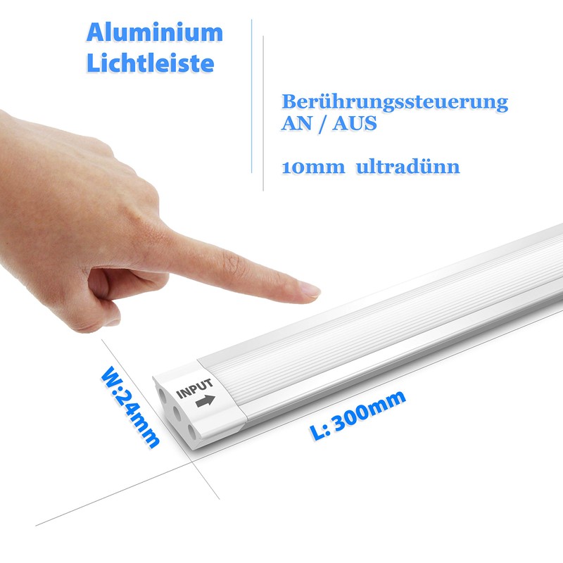 Myplus Under-Unit Light, Workshop Lamp, Kitchen Lamp, Dimmable LED-Lighting Kit,