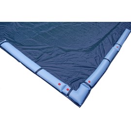 Midwest Canvas Corp 12-Foot x 24-Foot Oval Above Ground Swimming Pool Winter Cover, Blue