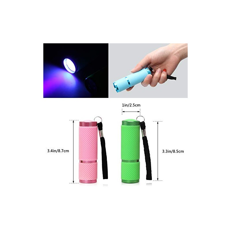 Coolrunner 3pcs LED Flashlight, Small Glow Flashlights with 9 LED