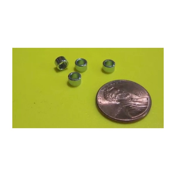 Basic Zinc Plate Steel Spacer, NO.4 Screw, 3/16" OD x