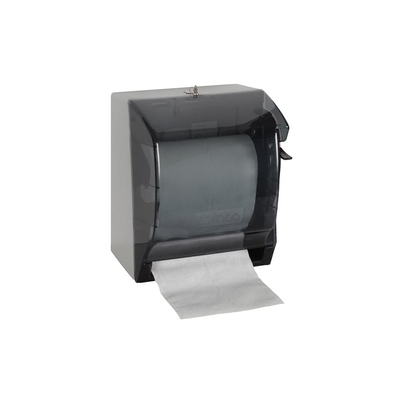 Winco Paper Towel Dispenser, Medium, Gray, Black